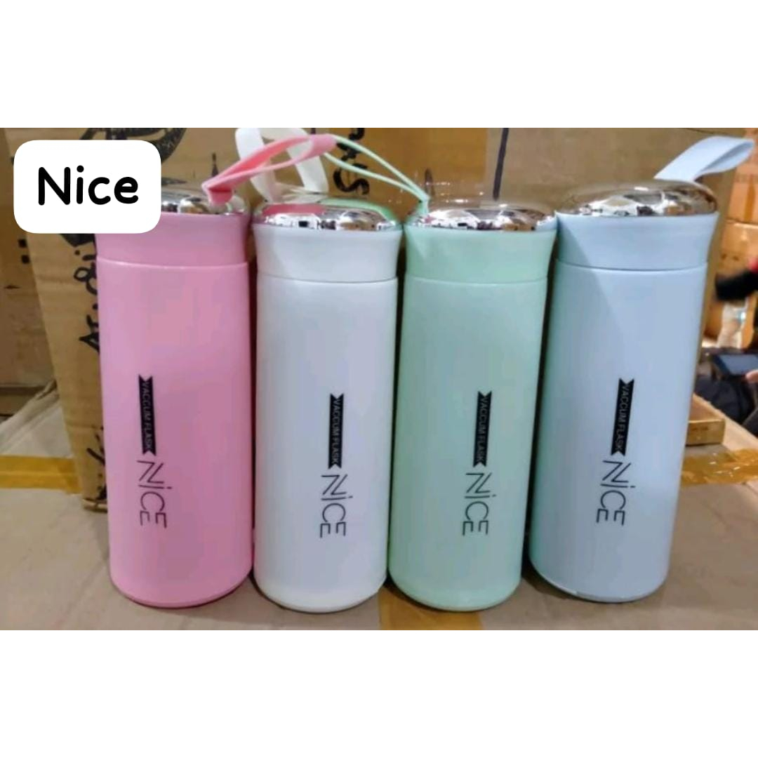 Botol Minuman Kaca Nice 400ML Cover Plastik Cantik/ botol Minum Tahan panas Dingin