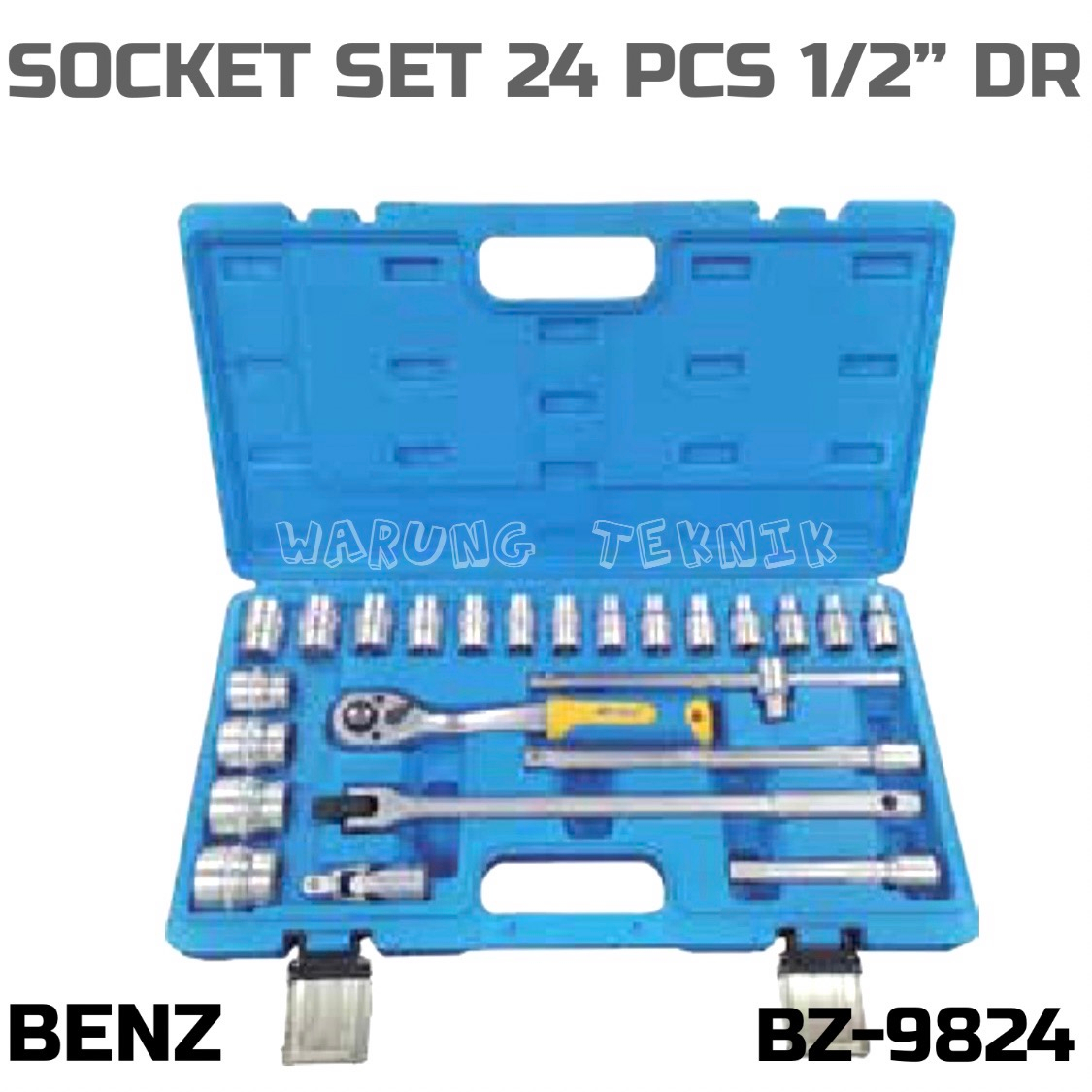 BENZ BZ-9824 BZ-9832 SOCKET SET 24 PCS 32 PCS 94 PCS 1/2&quot; DR - KUNCI SOK SET ISI 24 PCS 32 PCS DAN 94 PCS DRIVE 1/2&quot;
