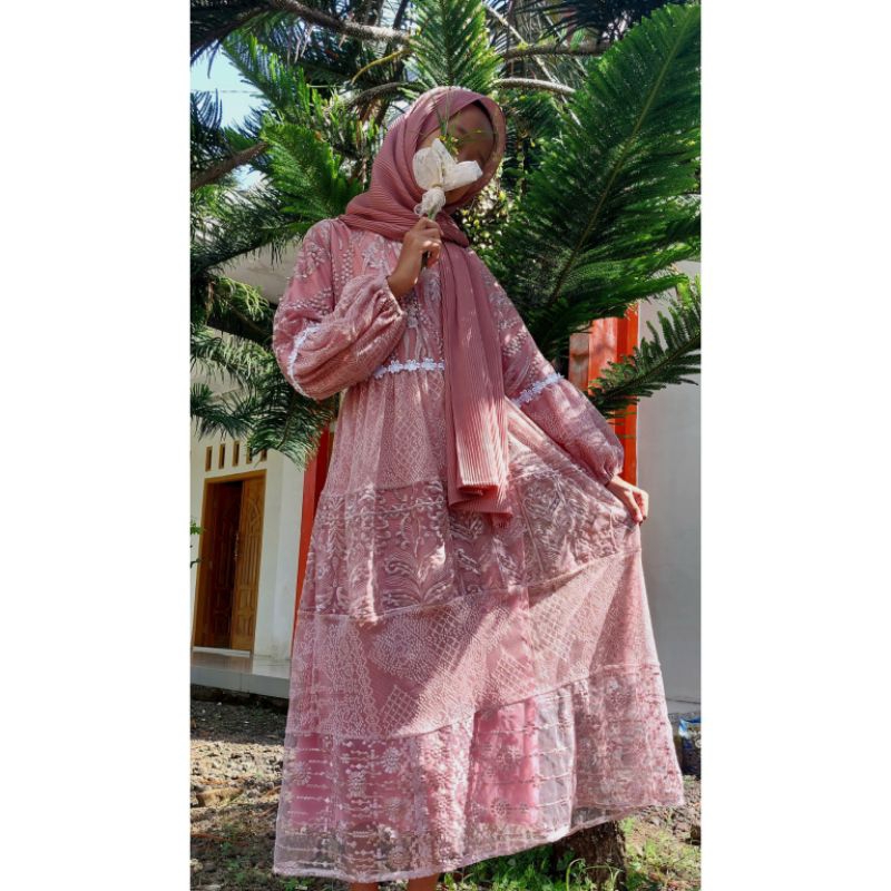 gamis brukat remaja 11-15 th