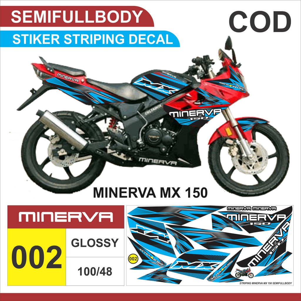 striping variasi Minerva 150 MX /sticker decal motor Minerva 150 MX /stiker lis polet Minerva 150 MX