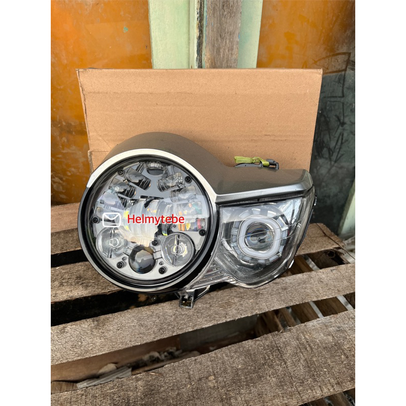 lampu depan pece set daymaker / reflektor pece reflektor tiger revo pece set lampu daymaker led16