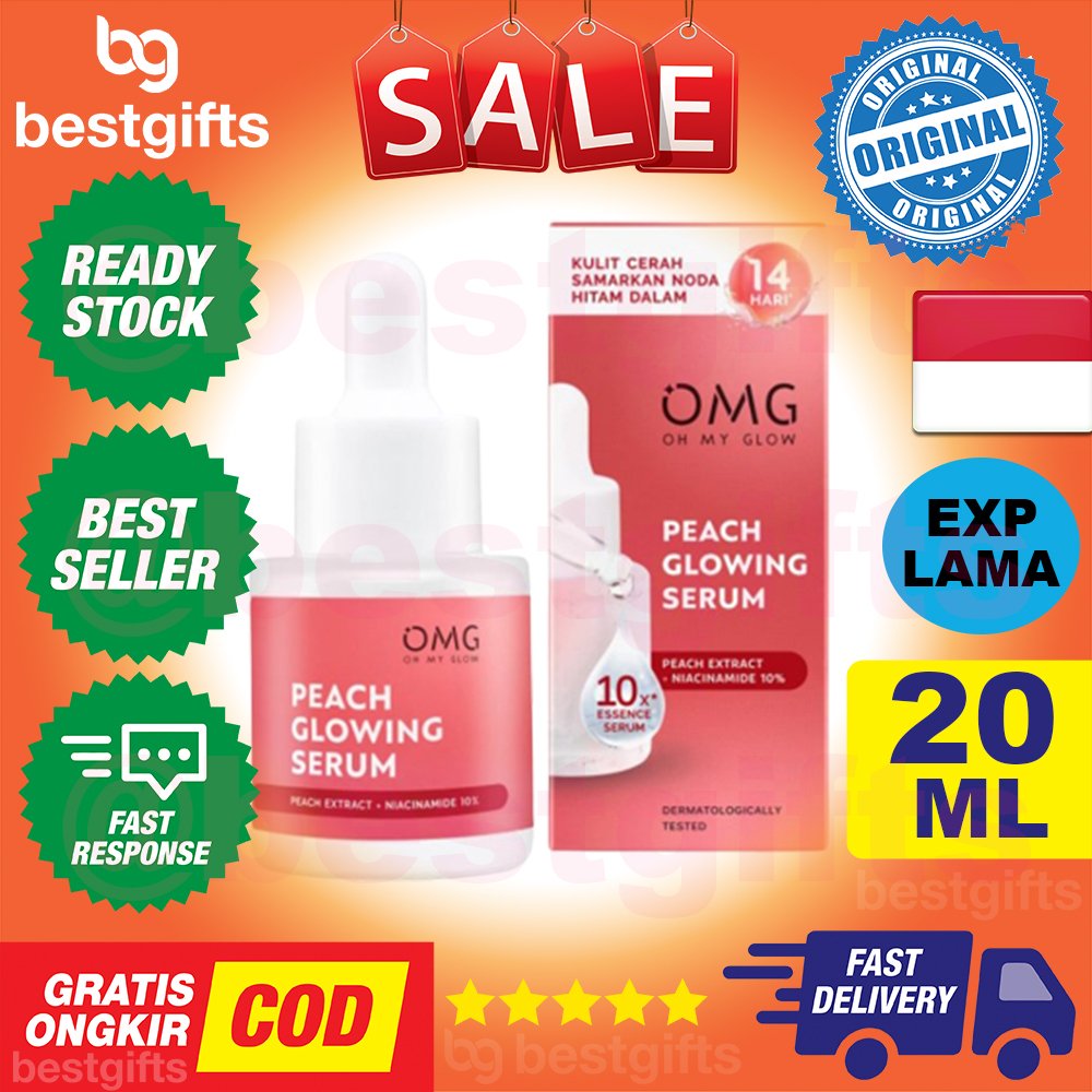 OH MY GLOW OMG PEACH GLOWING SERUM PENCERAH KULIT SEHAT DAN GLOWING 20 ML