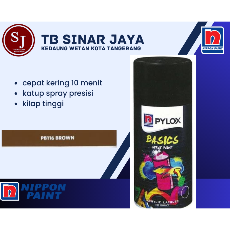 Cat Pylox Basics 300cc Semprot Spray Pilox - PB 116 BROWN
