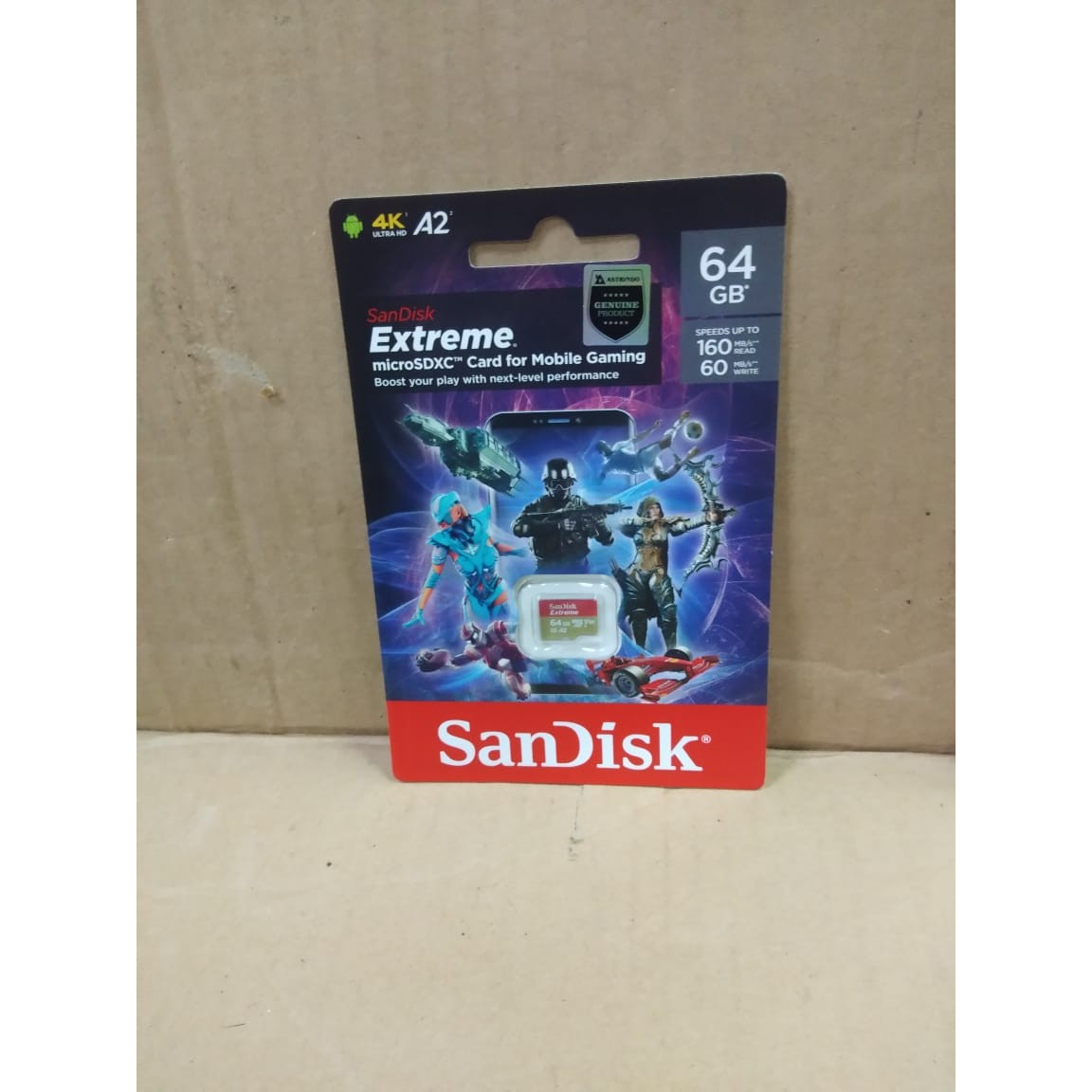 Sandisk Extreme 64GB A2 160MB/s MicroSD Card for Mobile Gaming