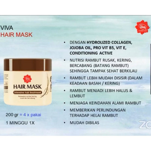 `ღ´ PHINKL `ღ´  Viva Hair Mask membuat halus rambut creambath