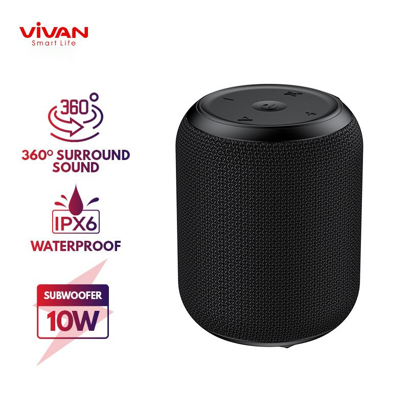 Speaker Bluetooth Speaker Surround Sound 360° Waterproof IPX6 VS12