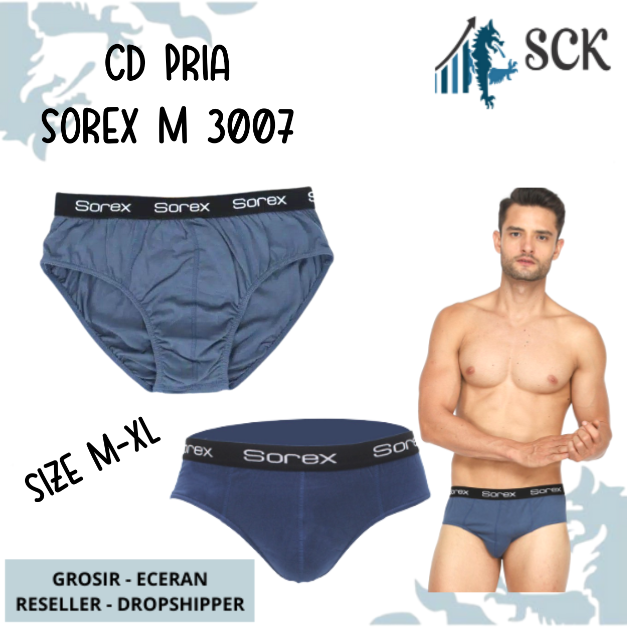 [ISI 1] CD Pria SOREX 3007 Karet Boxer / Boxer CD Cowok SOREX - sckmenwear GROSIR