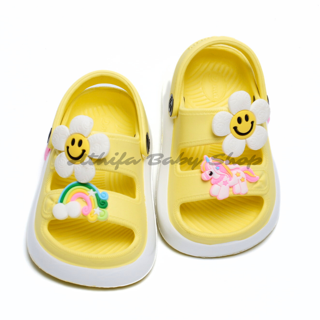 Sepatu Sandal Anak Perempuan Bayi Balita Usia 6 7 8 9 10 11 Bulan 1 2 3 4 5 Tahun Sendal Gunung Karet Cewek Prewalker Karet Phylon Ringan -Dulux 530-