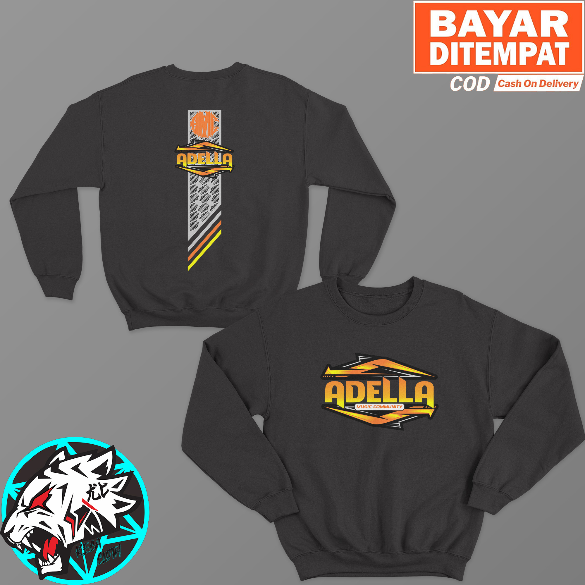 JAKET SWEATER ADELLA CUMI CUMI AUDIO BIG SIZE JUMBO SWEATER AMC COWOK CEWEK