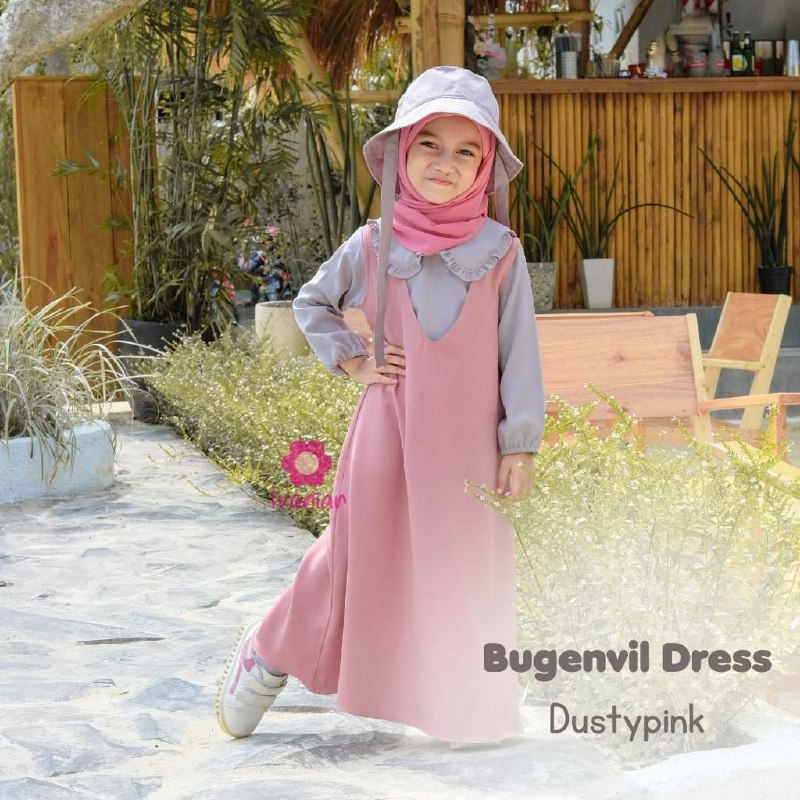 AfsheenaStore Bugenvil Dress By Ivaniar/Dress Anak