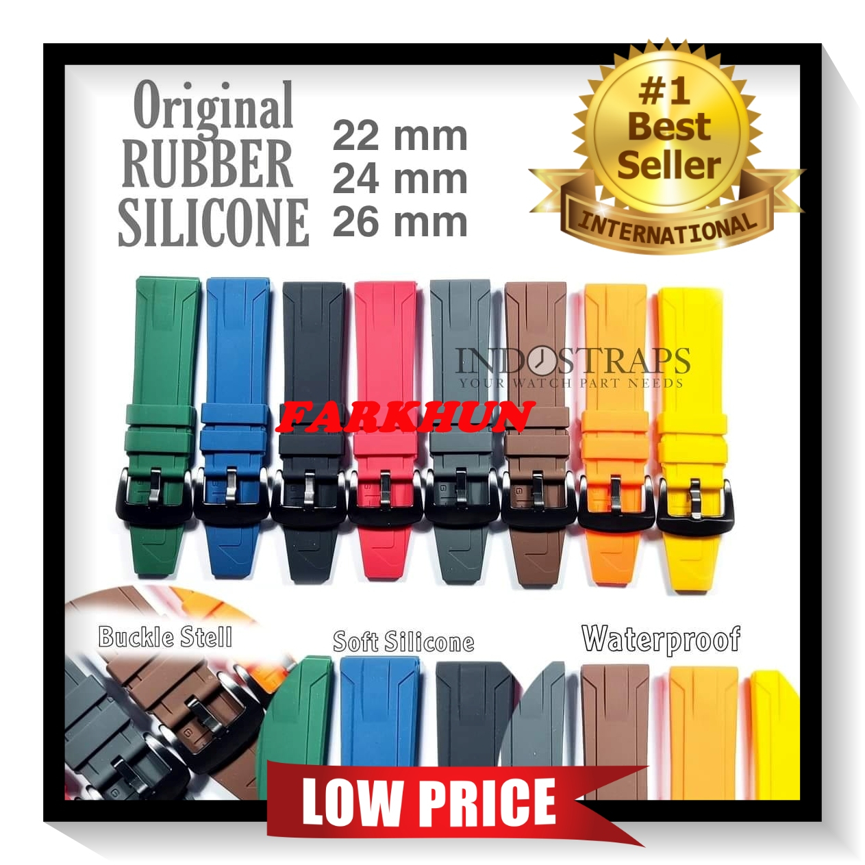 TERBAIK STRAP RUBBER ORIGINAL AC EXPEDITION 22 24 26 MM UNIVERSAL BAND KARET TALI JAM TANGAN KALEP W