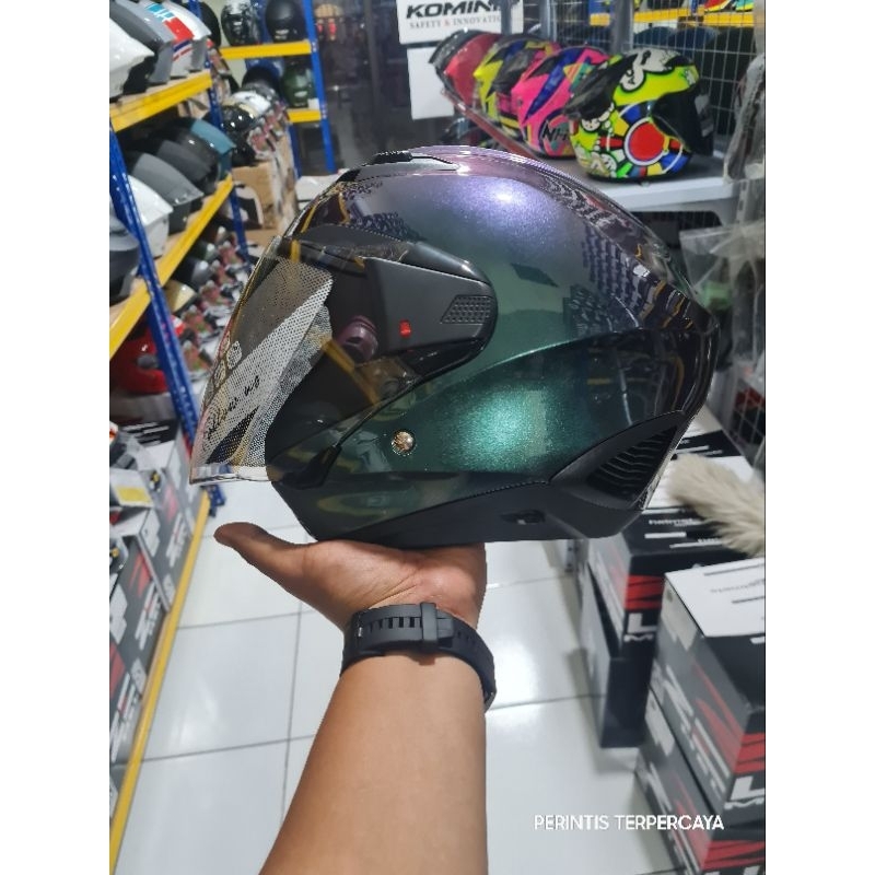 Zeus ZS611 Chamaleon Purple - Helm Half Face Zeus ZS 611