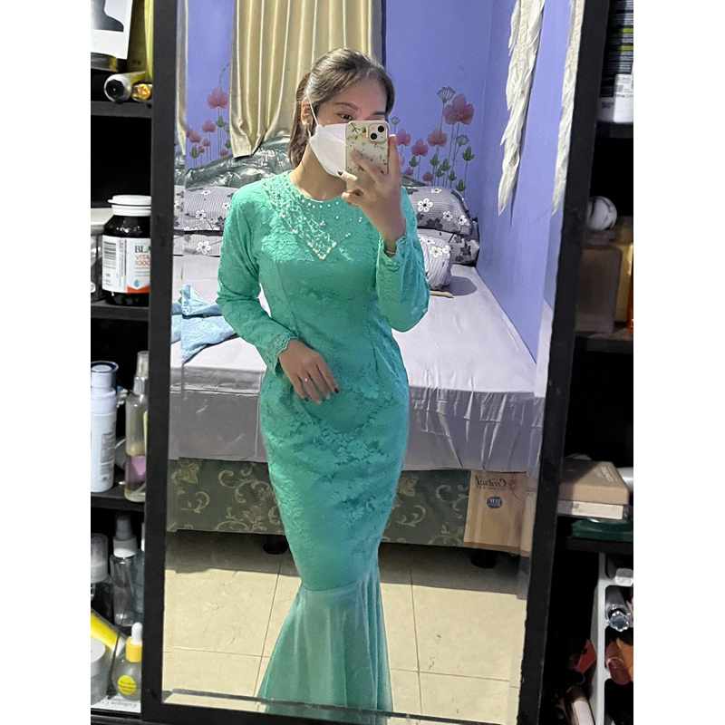 Kebaya Dress Duyung Hijau Tosca