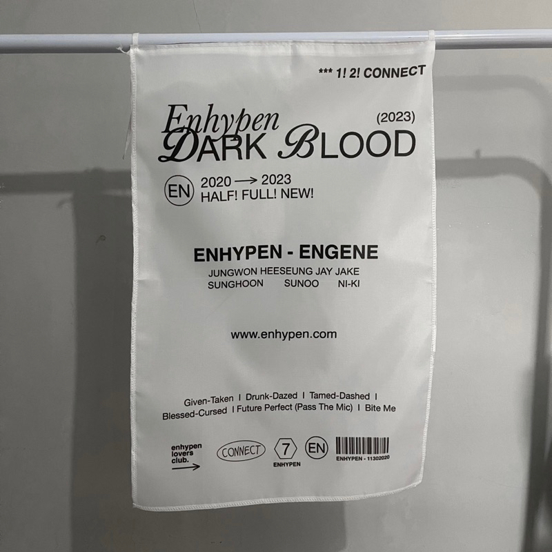 ENHYPEN DARK BLOOD MINI FABRIC POSTER by Jelly Bin