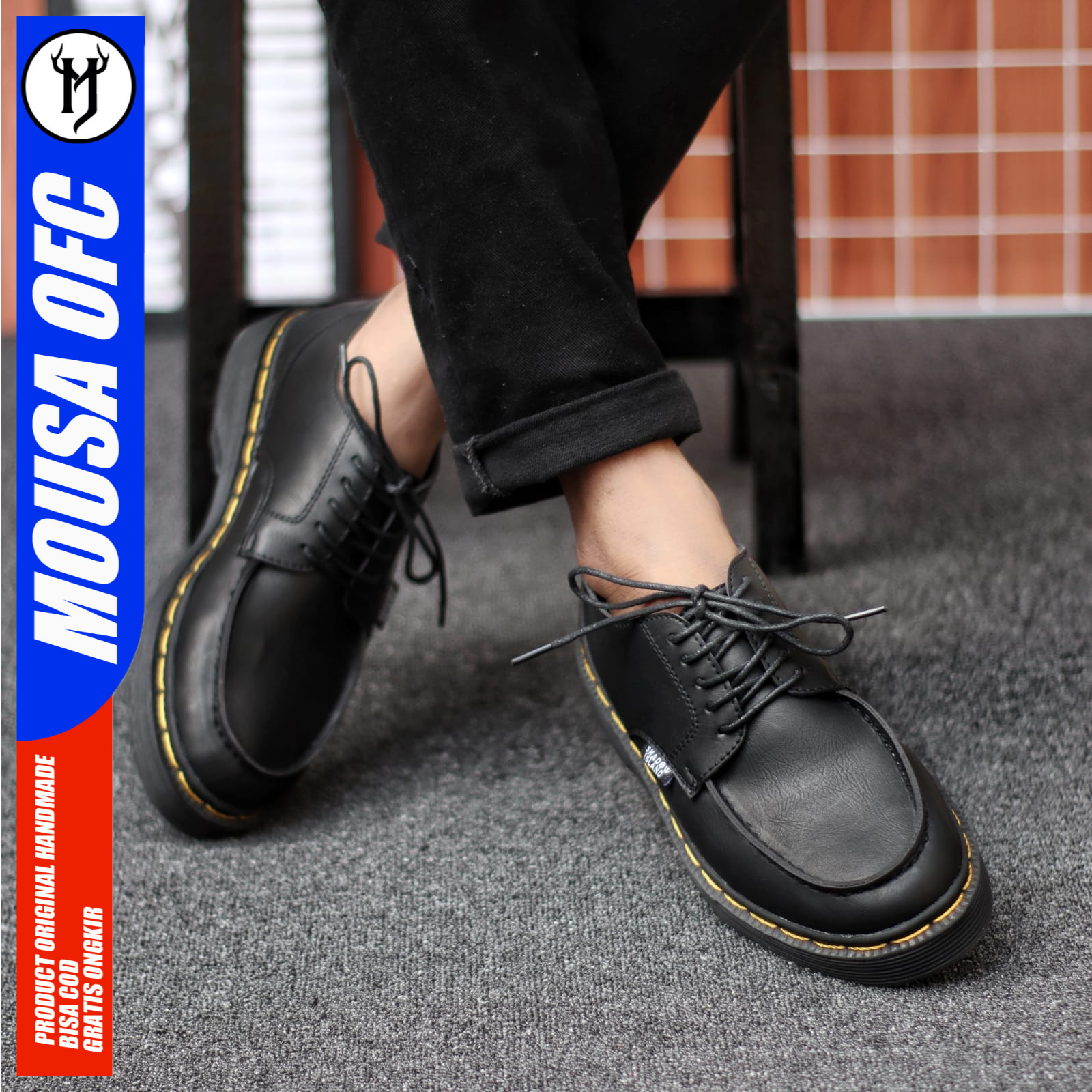 Sepatu Pria Docmart Pantofel Formal Oxford Kerja Kantor Pria Wrg Mousa