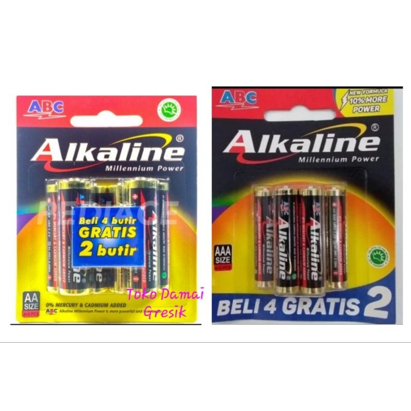 ABC alkaline AAA AA isi 6 A2 A3 (4+2)