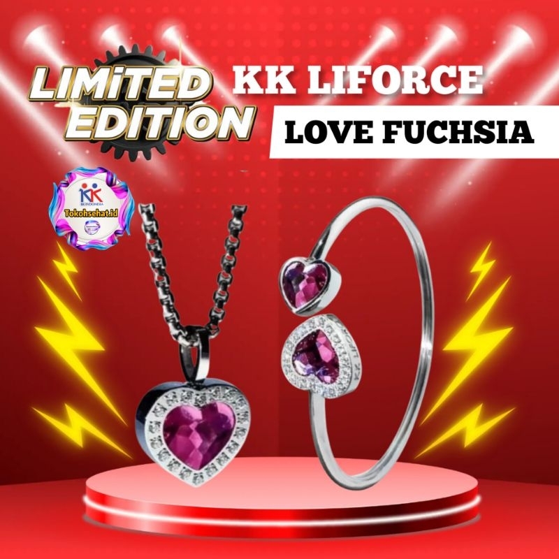 KK LIFORCE Love Fuchsia LIMITED EDITION Kalung Gelang Kesehatan Anti Radiasi kk liforce Original Promo kk Indonesia