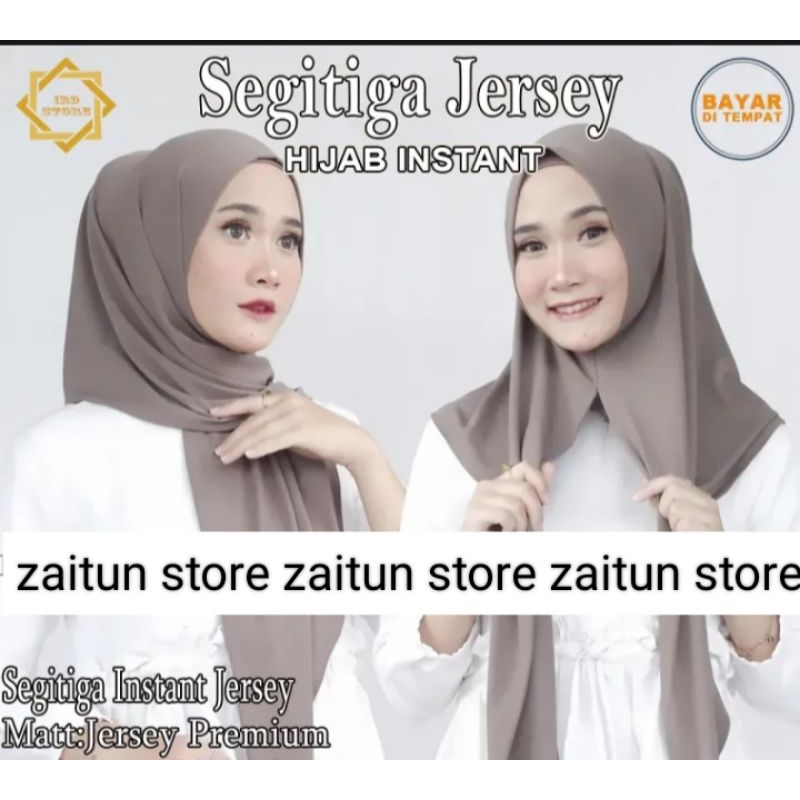 Hijab Segitiga Instant Jersey Premium Warna Terlengkap Kerudung Instant Terbaru Jilbab instant Segitiga Oval OOTD kekinian Anti Ribet