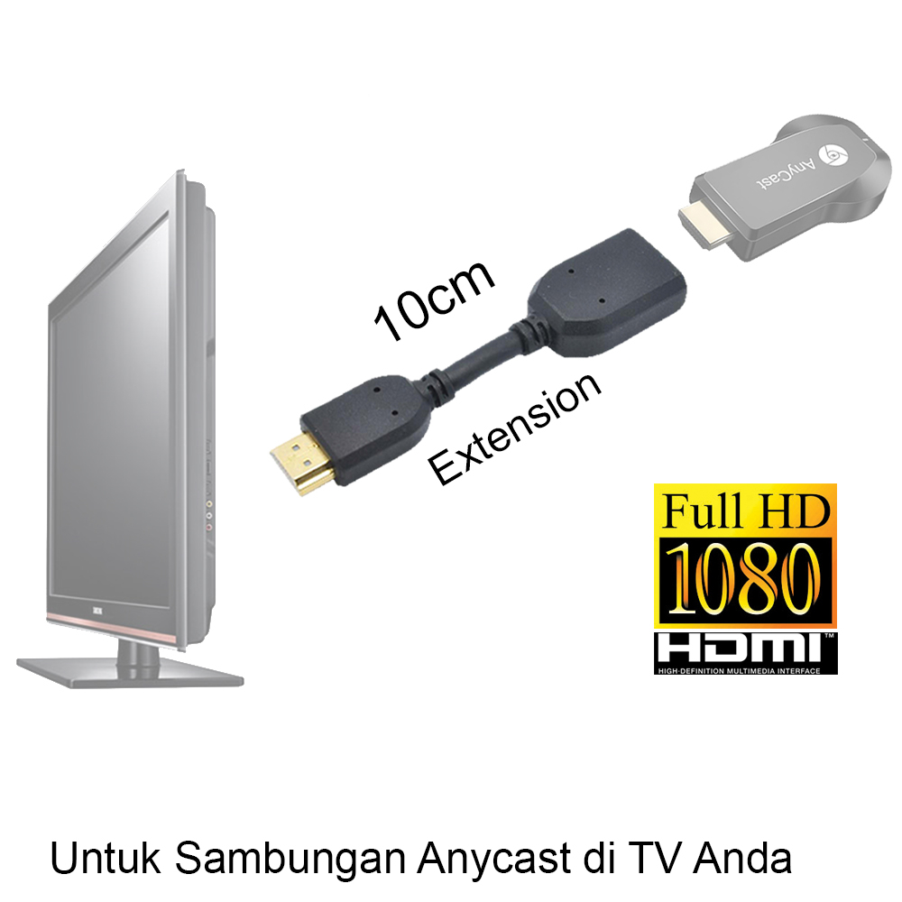 Kabel HDTV Extension Sambungan Male to Female 10cm 30cm 150cm HDmi