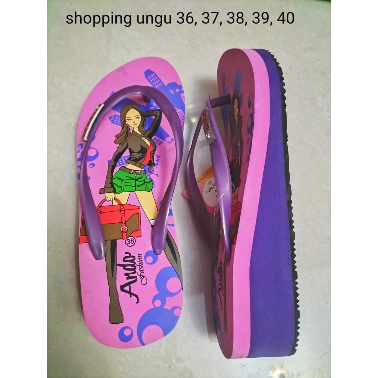 sandal ando ori shopping, fixie, queen elif,barbie SANDAL HAK TINGGI WANITA WADGES JEPIT ANDO ORIGIN