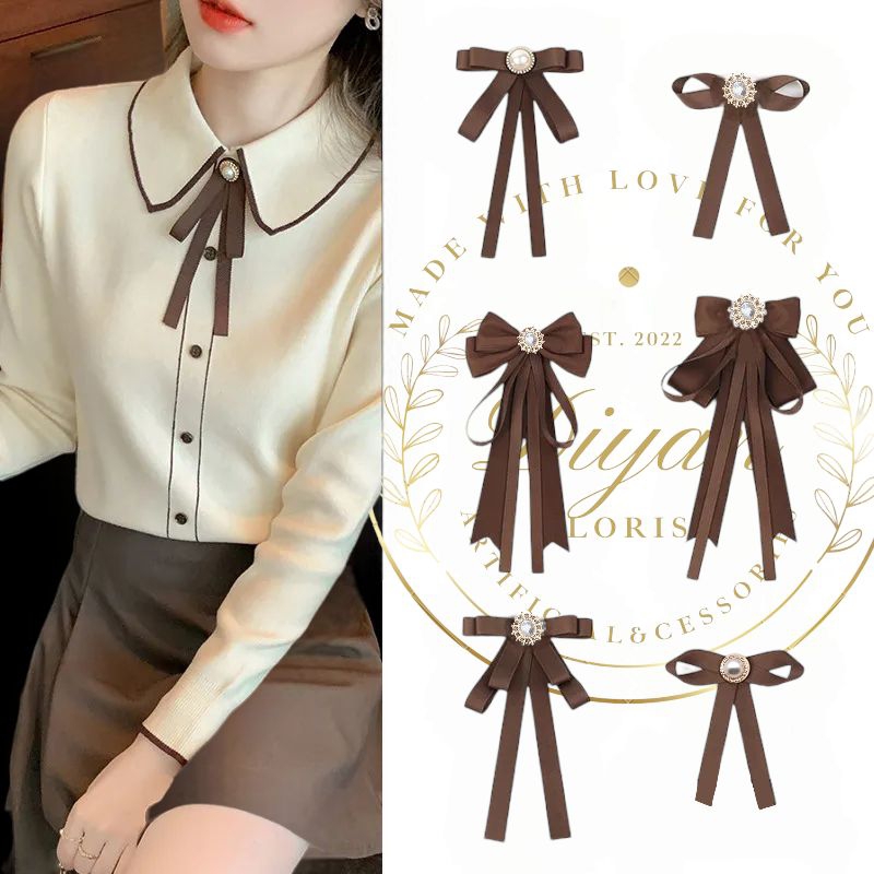 ribbon brooch aplikasi dekorasi // pita baju