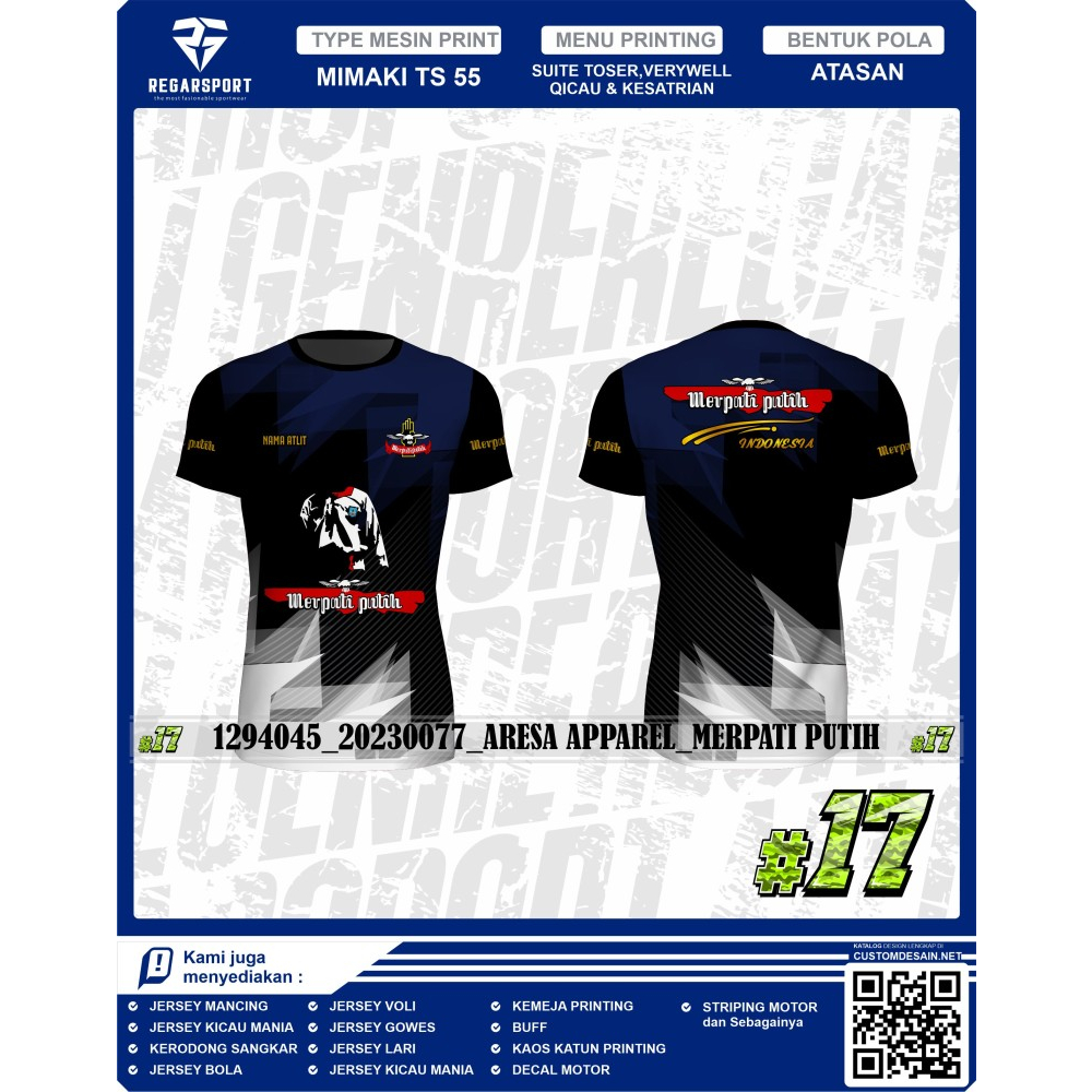 Jersey Premium Pencak Silat Merpati Putih