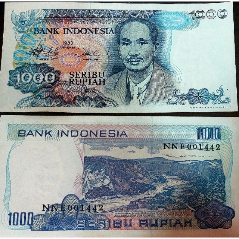 Uang kertas lama pecahan Rp 1000 Tahun 1980