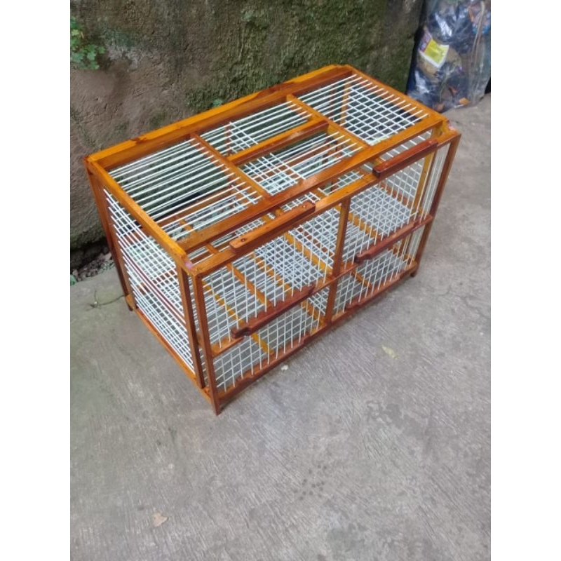 DONGDANG MERPATI SANGKAR JEMUR 4 PINTU BAHAN JATI DAN RUJI FIBER