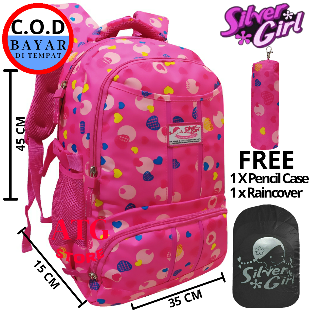 Tas Anak Perempuan ALTO SILVER GIRL ORIGINAL SD SMP Remaja