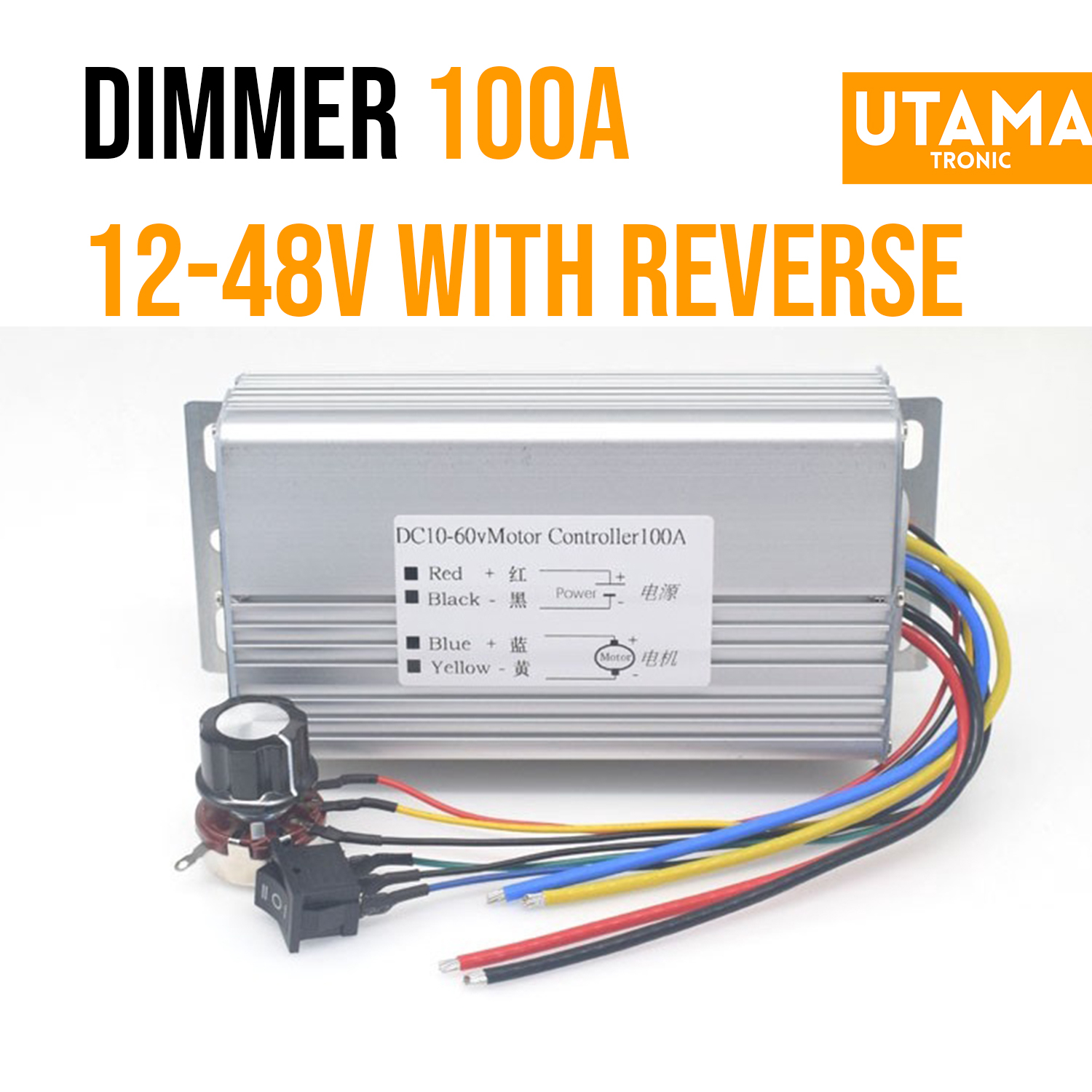 Dimmer DC 100A 12V24V36V48V controller reverse switch (8044)