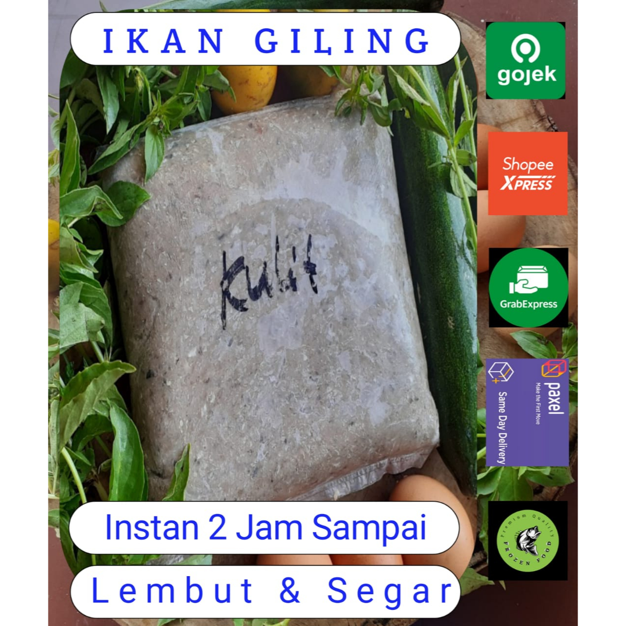 

KULIT Ikan TENGIRI Giling 1 kilo /KULIT TENGIRI Giling/bahanpempek/bahansiomay/bahanotakotak