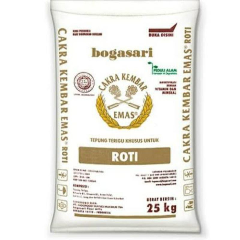 

BOGASARI Tepung Terigu CAKRA KEMBAR Emas Repack All Varient