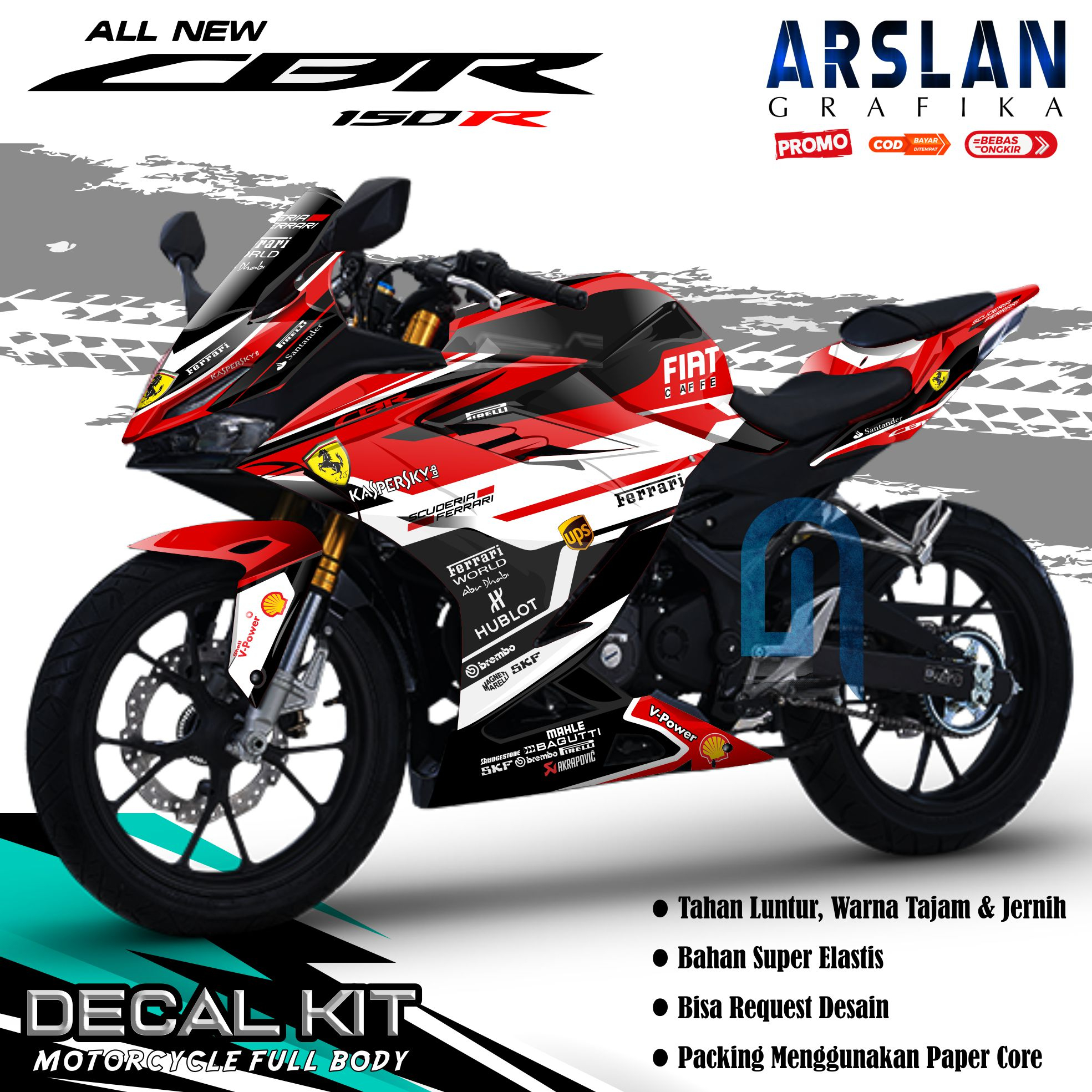 ANTI LUNTUR Decal Cbr 150R 2021 Full Body Stiker Cbr 150R 2021 Full Body Striping Cbr 150R 2021 Full