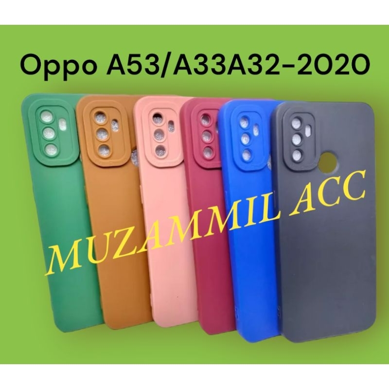 SoftCase Casing OPPO A33- A53 2020/ A32-2020  Silikon MaCaron Pelindung ProCamera Bahan Tebal Full K