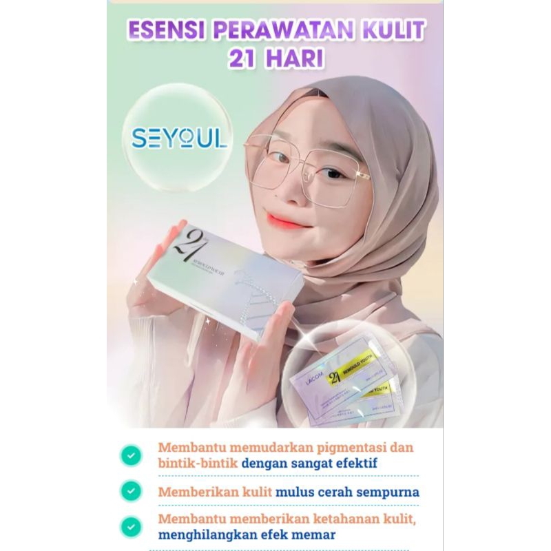 Esensi perawatan kulit 21 hari.memudarkan flek hitam.kulit mulus cerah sempurna
