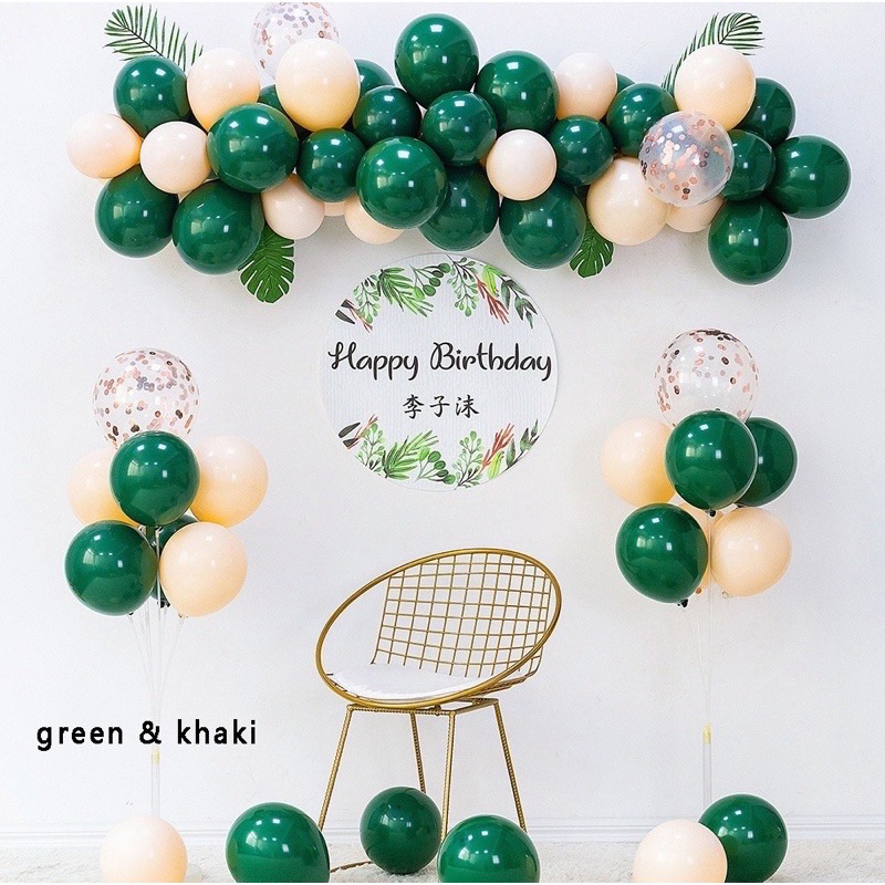 Paket Dekorasi Balon Garland Warna Pink Biru Hijau Untuk Dekorasi Pesta Ulang Tahun