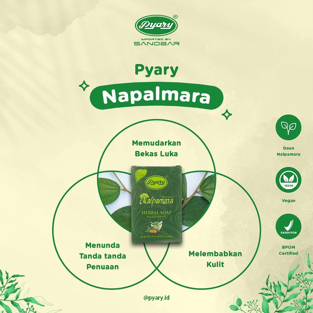 READY STOCK | PYARY Nalpamara Soap | Sabun Arab Original 75 gr