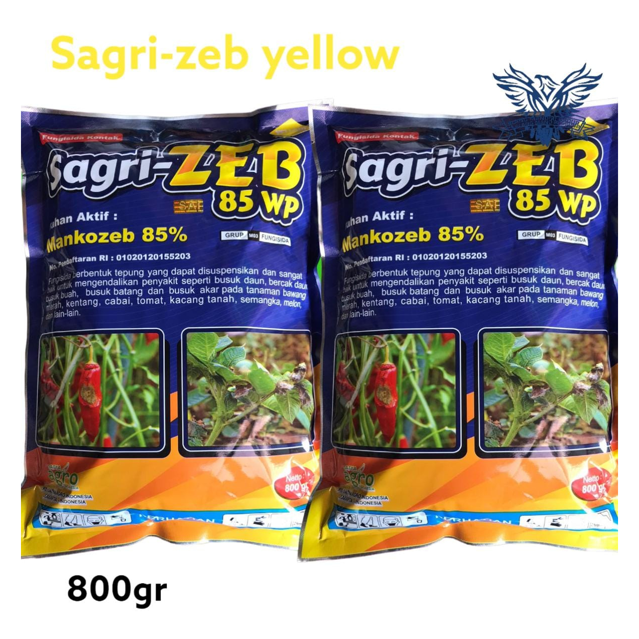 Sagrizeb Sagri zeb Kuning 85WP 800gr Mankozeb 85 WP Fungisida Pengendali Busuk Pada Tanaman DITHANE/YOOZEB