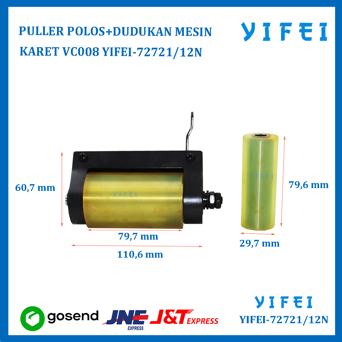 PULLER POLOS+DUDUKAN C/SET MESIN KARET VC008 12N YIFEI-72721/12N