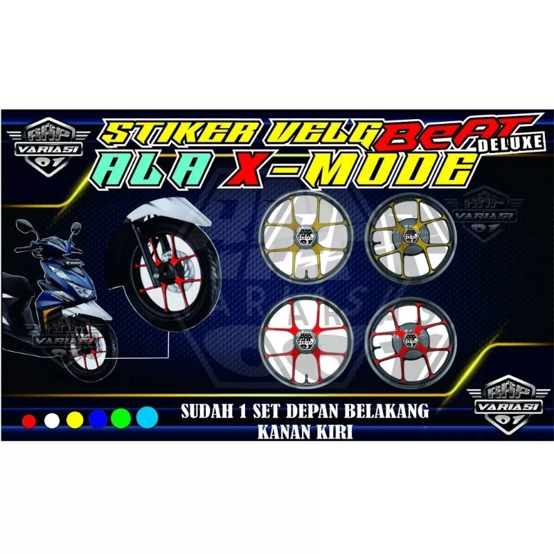 STIKER VELG BEAT DELUXE ALA-X MODE,stiker cutting beat deluxe