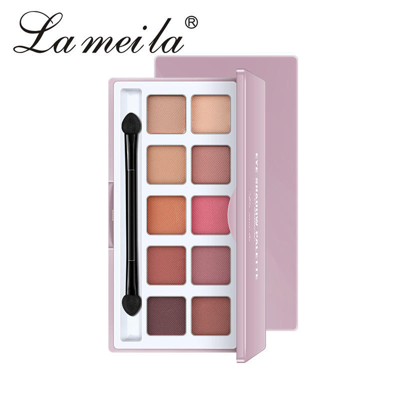 (COD)D5020 Geometric earth mermaid color pumpkin grapefruit matte pearl eye shadow import murah