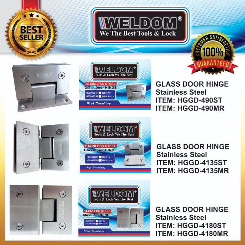 ENGSEL SHOWER WELDOM (KACA-TEMBOK)/ SHOWER HINGES GLASS - WALL (KILAP)