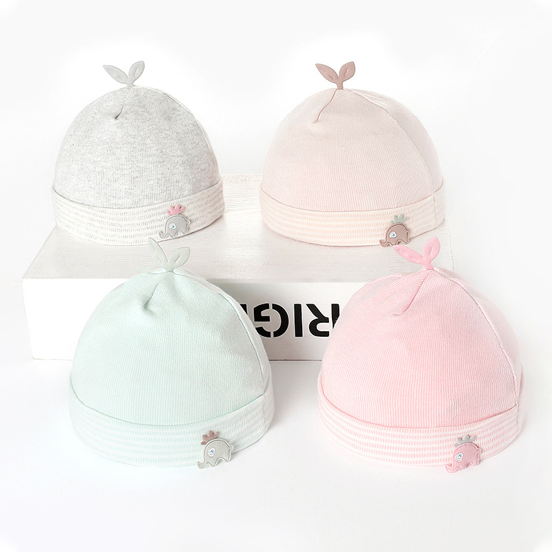 [1KG 37PCS] LBS Topi Newborn Bayi Daun Motif Rabbit dan Gajah Kupluk Karakter Hewan Lucu