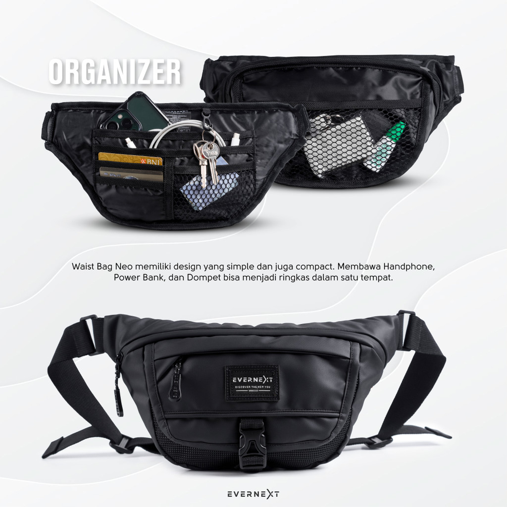 Waist Bag Waterproof Tas Selempang Pria Kasual Sling Bag WaistBag Selempang Pria Wanita Waterproof