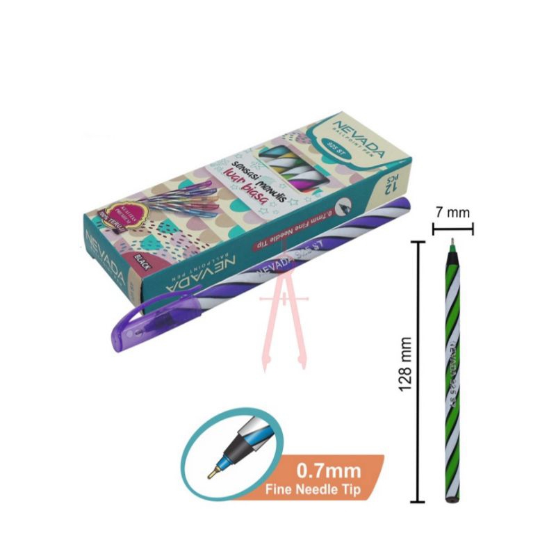 

PULPEN NEVADA 12 PCS, BALLPOIN NEVADA, Pulpen murah