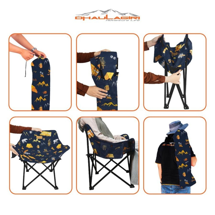 KURSI LIPAT OUTDOOR FOLDING CHAIR DHAULAGIRI FC 600 KURSI SANTAI CAMPING