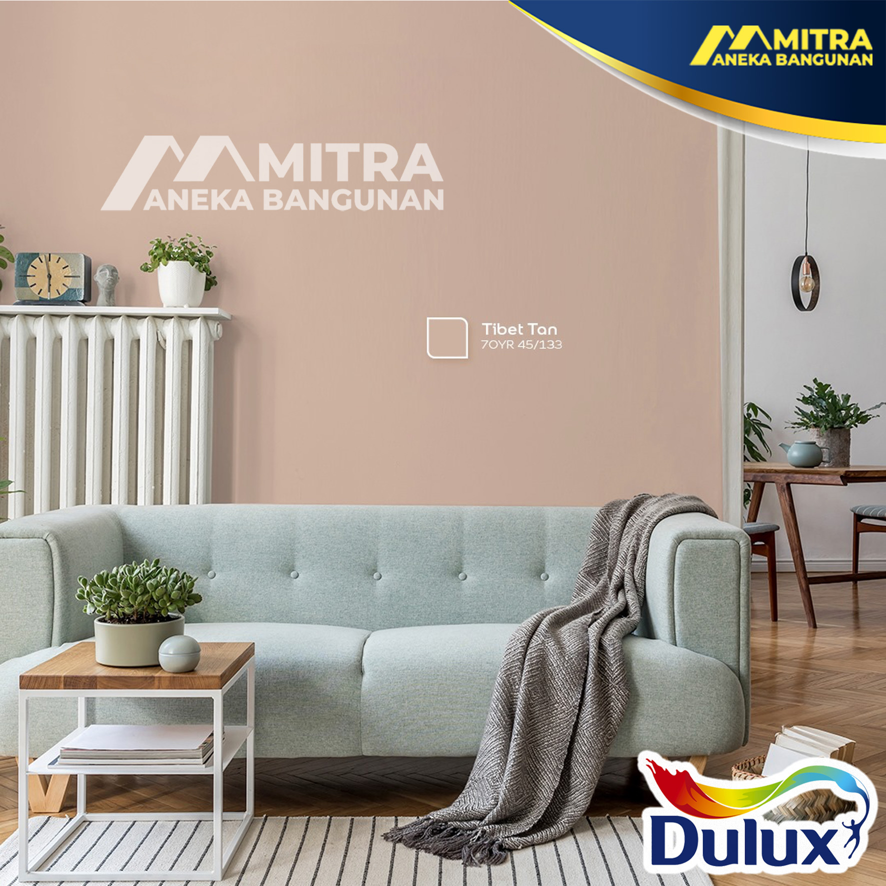 CAT TEMBOK DULUX TIBET TAN 70YR 45/133 / DULUX INTERIOR EKSTERIOR NUDE PINK