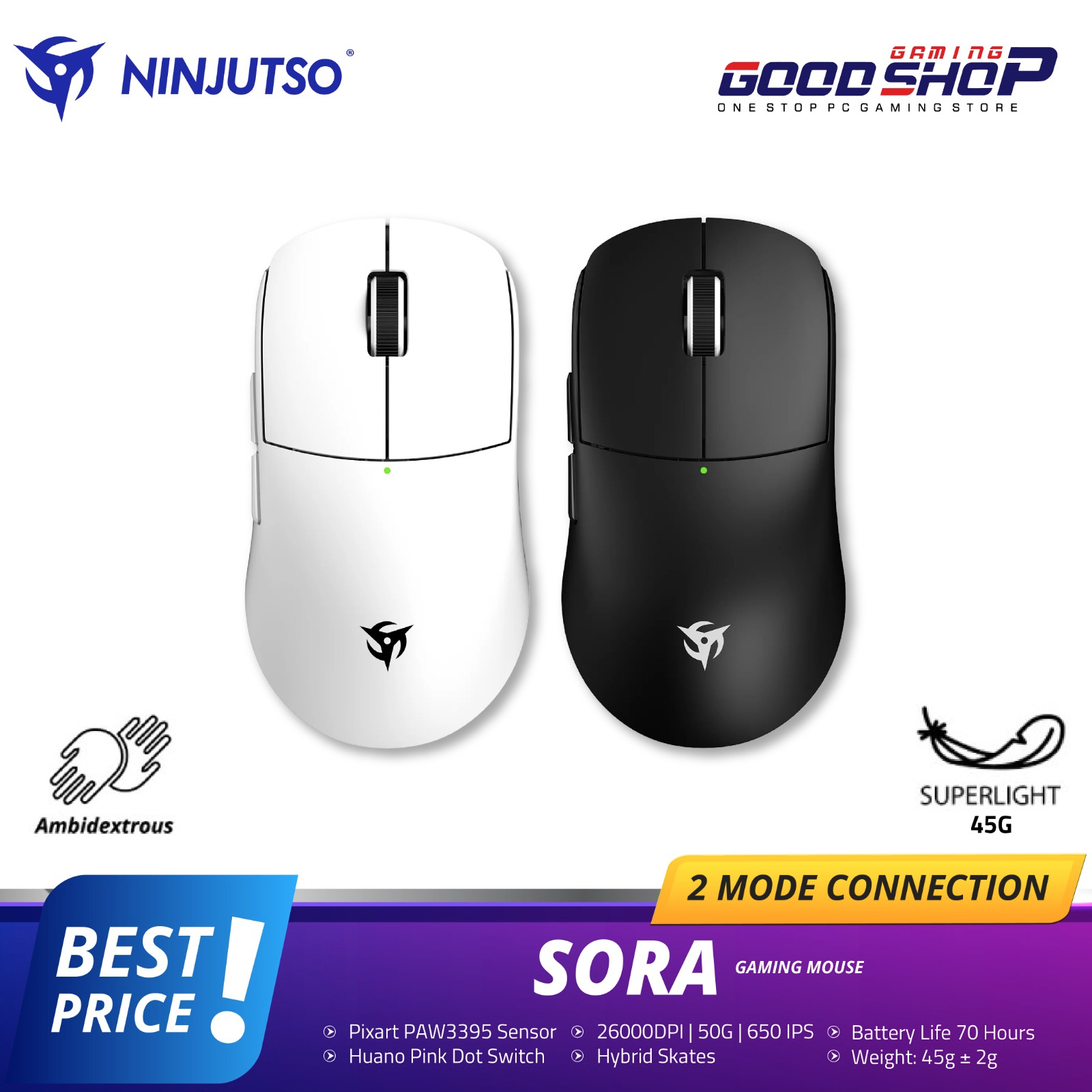 Ninjutso Sora Superlight Gaming Mouse