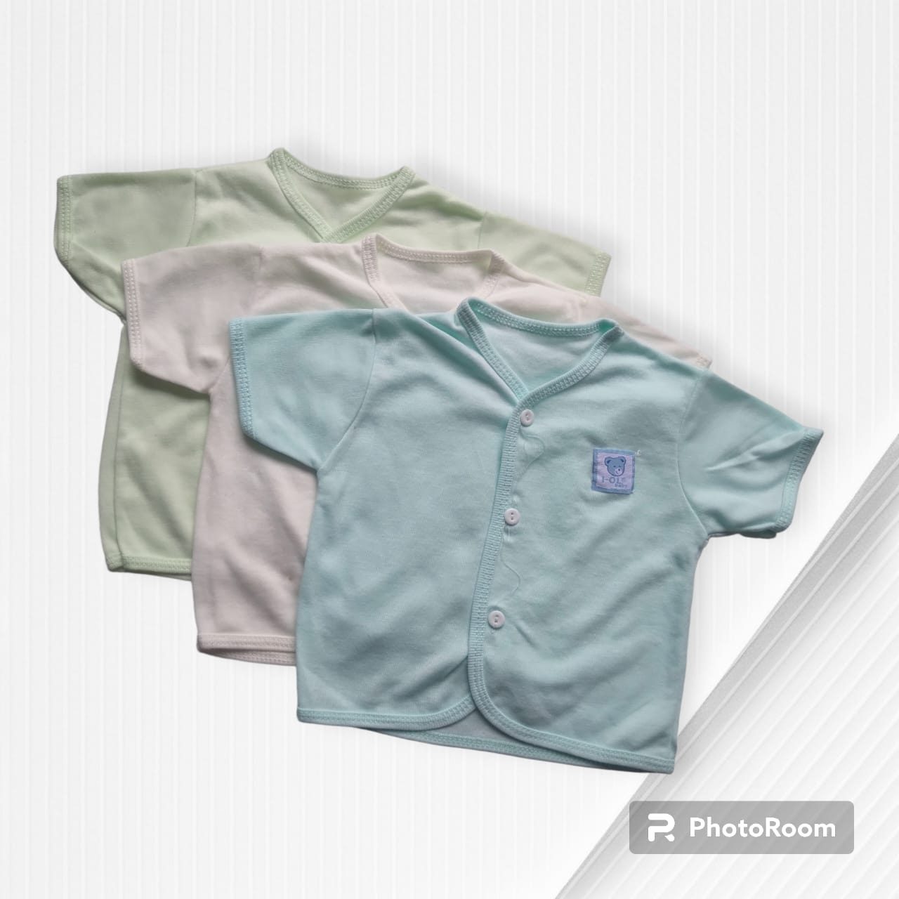 Baju Bayi newborn tangan pendek Merk I-ol baby - 3Pcs