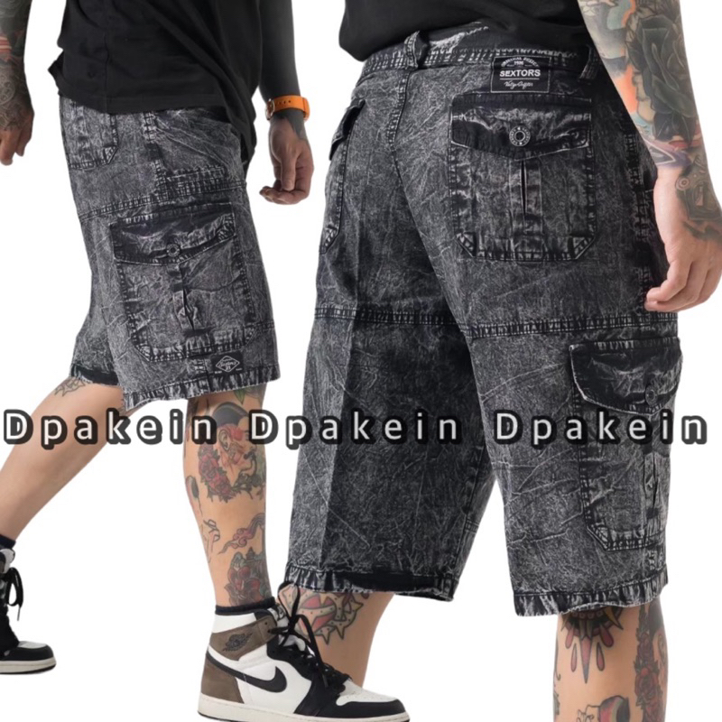 Celana Cargo Pendek Sextor Celana Cargo Pendek Black Sandwash Celana Cargo Pendek Jeans